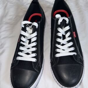 NWT Levi's Black Canvas Sneakers black size 13